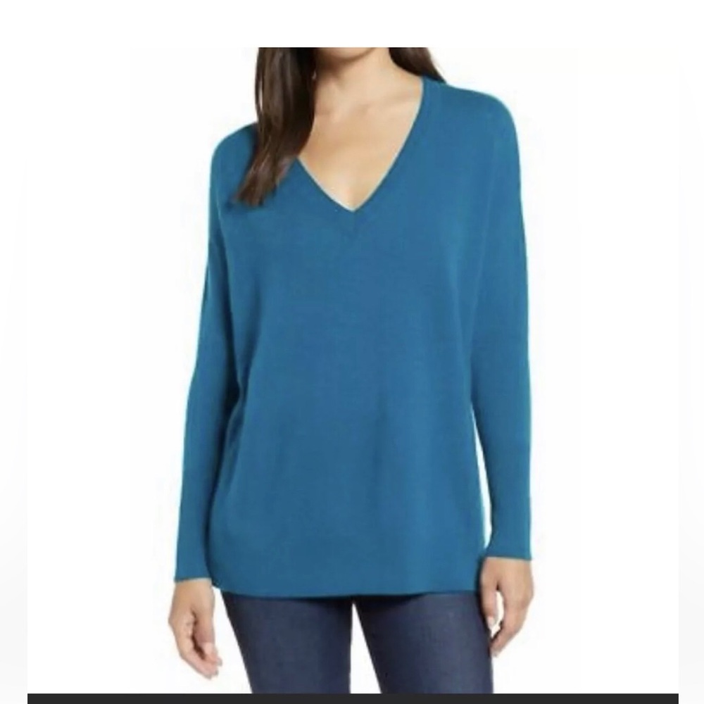 V-Neck Cashmere Sweater HALOGEN XS P